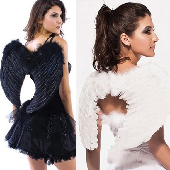 Fairy Angel Devil Feather Wings for Girls Costumes - Picture 7 of 8